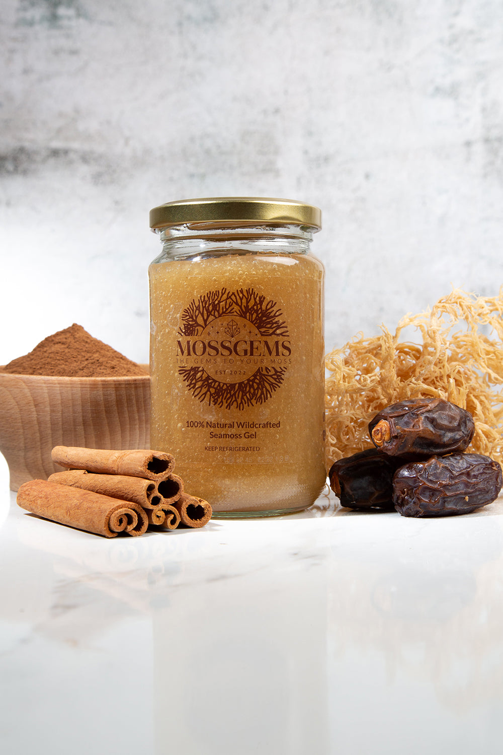 Premium Sea Moss Gel - Dates & Cinnamon Infused 380ml